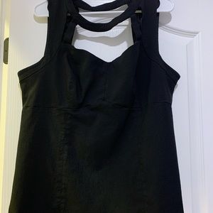 Torrid sz 3, black peplum top, sweetheart neckline
